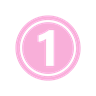 circular pink number one icon