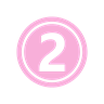 circular pink number 2 icon
